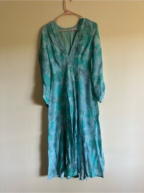Rixo Camellia Light Blue Silk Dress